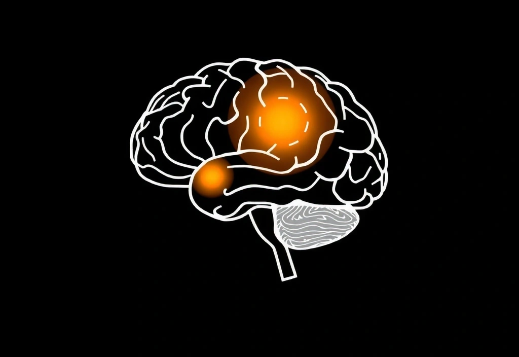 Anatomische tekening van beloningssysteem in brein