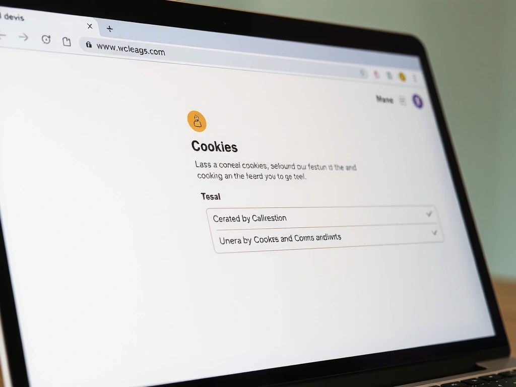 Browser cookie instellingen menu