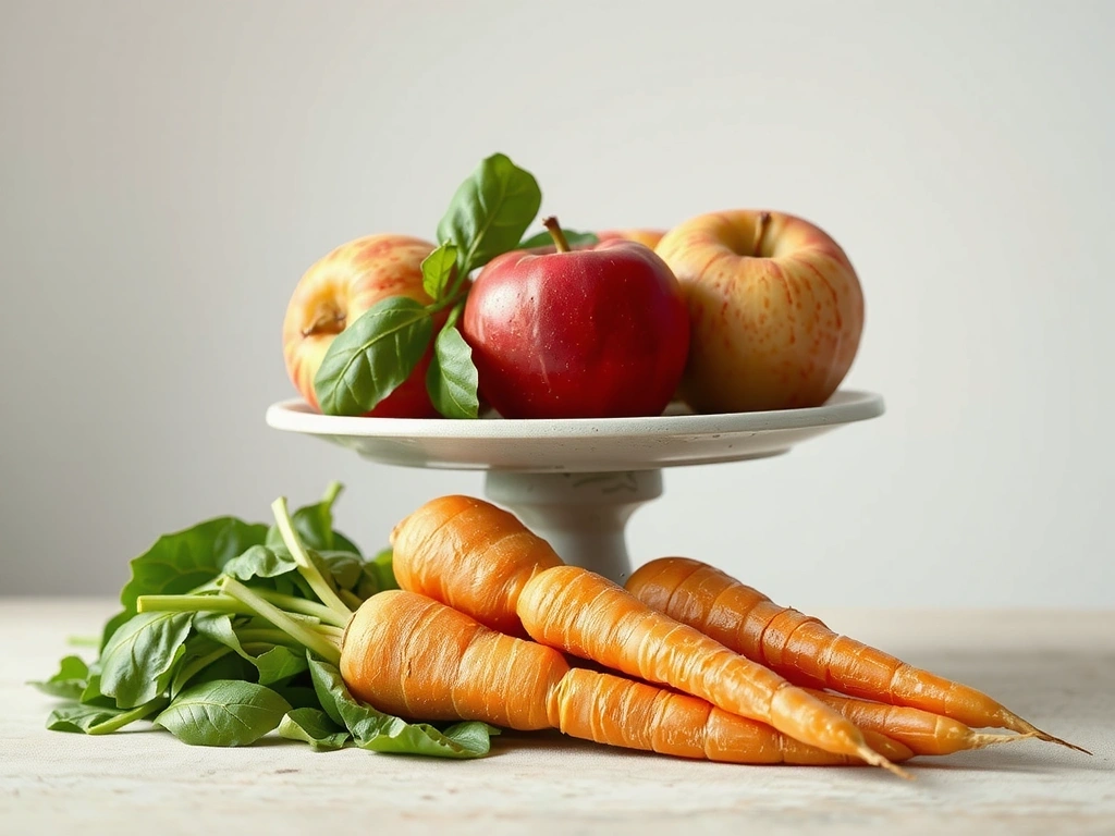 Visuele weergave van balans in voeding